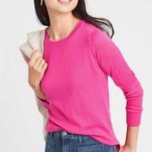 Merino wool Jcrew pink sweater size large.